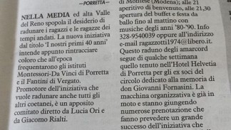 rassegna stampa Carlino 1974 i nostri primi 40 anni