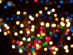 Out of focus Christmas Lights
