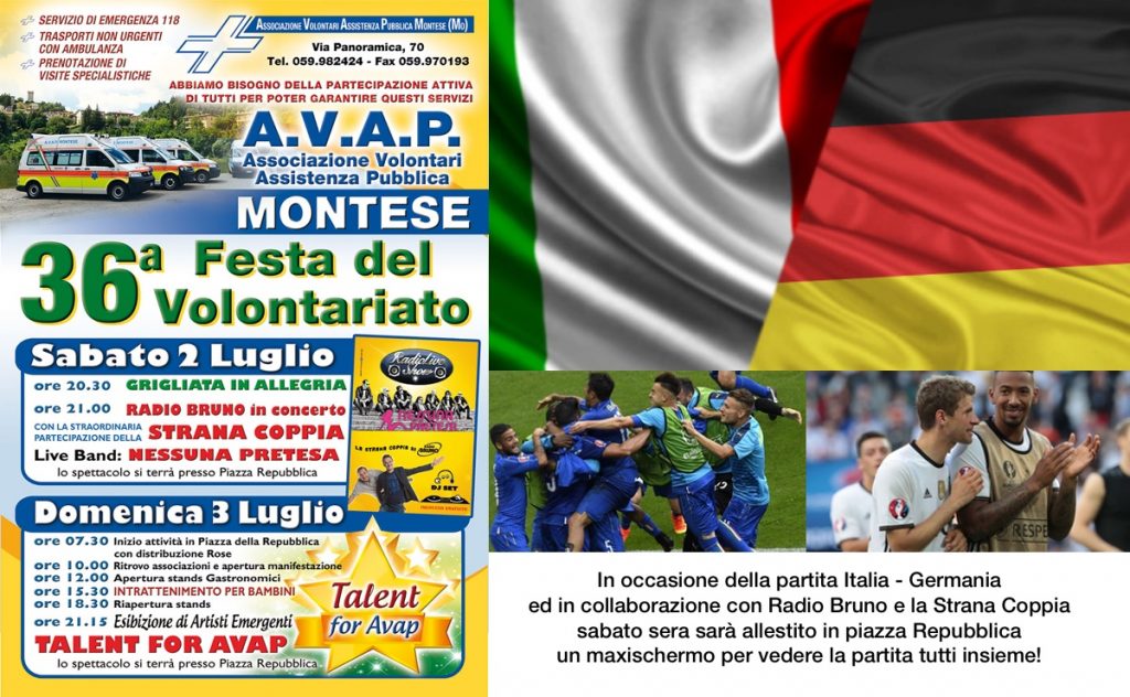 36a festa avap Montese con maxischermo