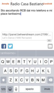 Esempio condivisione App RCB