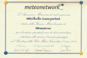 Attestato Meteonetwork Montese 2014