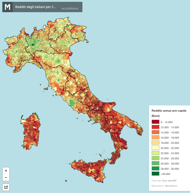 mappa redditi 2012
