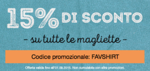 sconto magliette agosto 2015